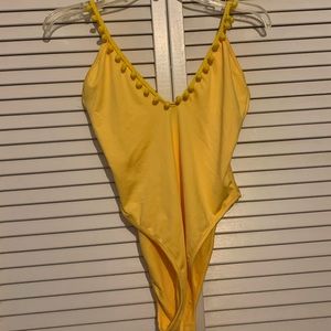 Pretty Little Thing Bright Yellow Swimsuit Size 6